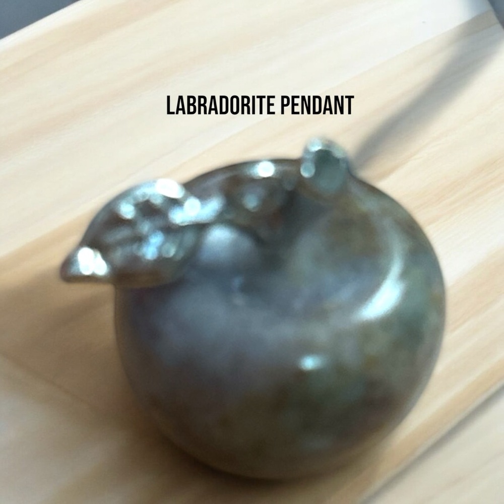283P. Labradorite Pendant with Metallic Accents